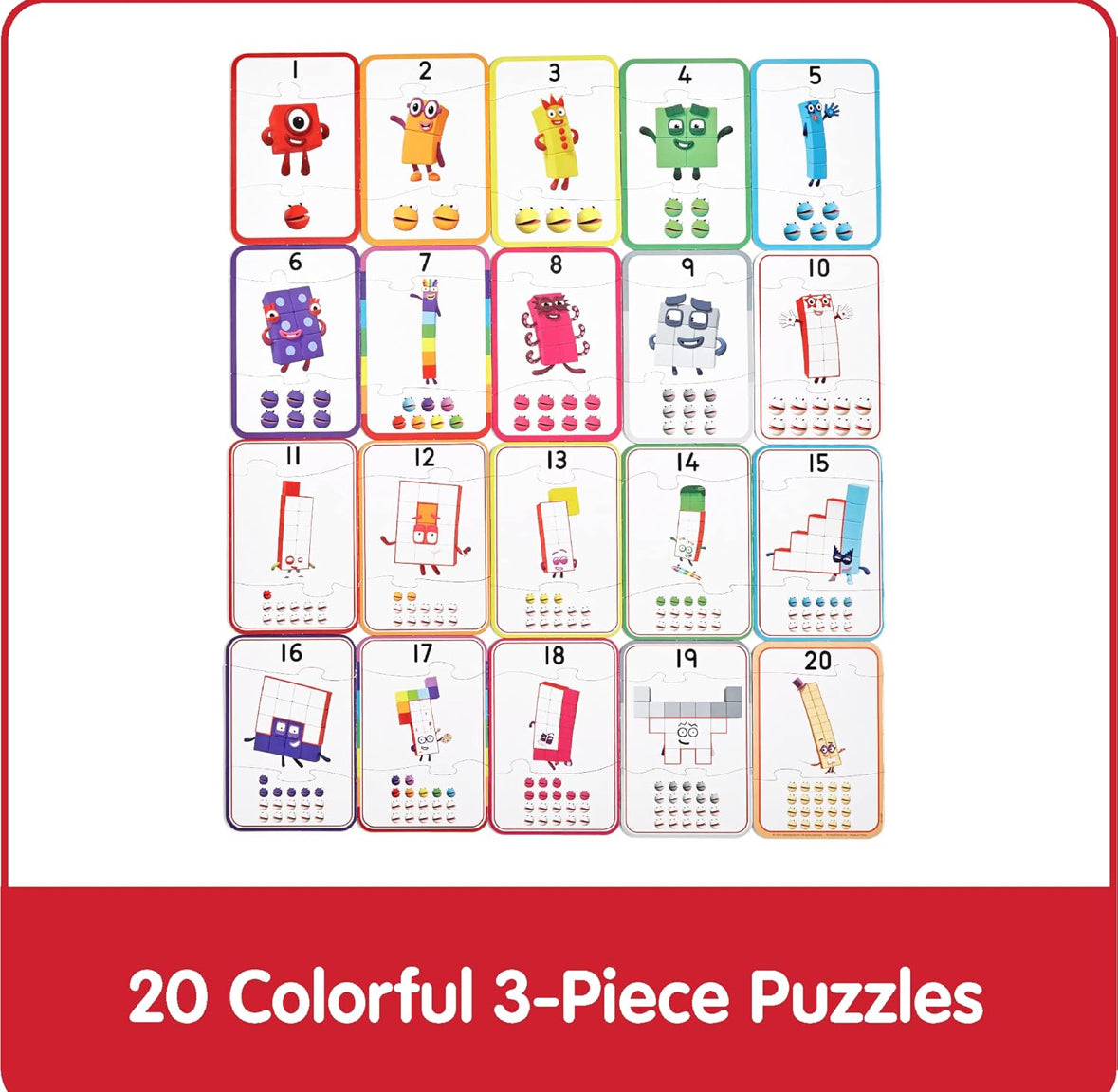 Numberblocks counting puzzle set - 60pcs