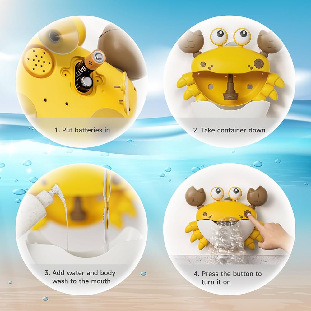 Bubble making crab toy - 4pcs
