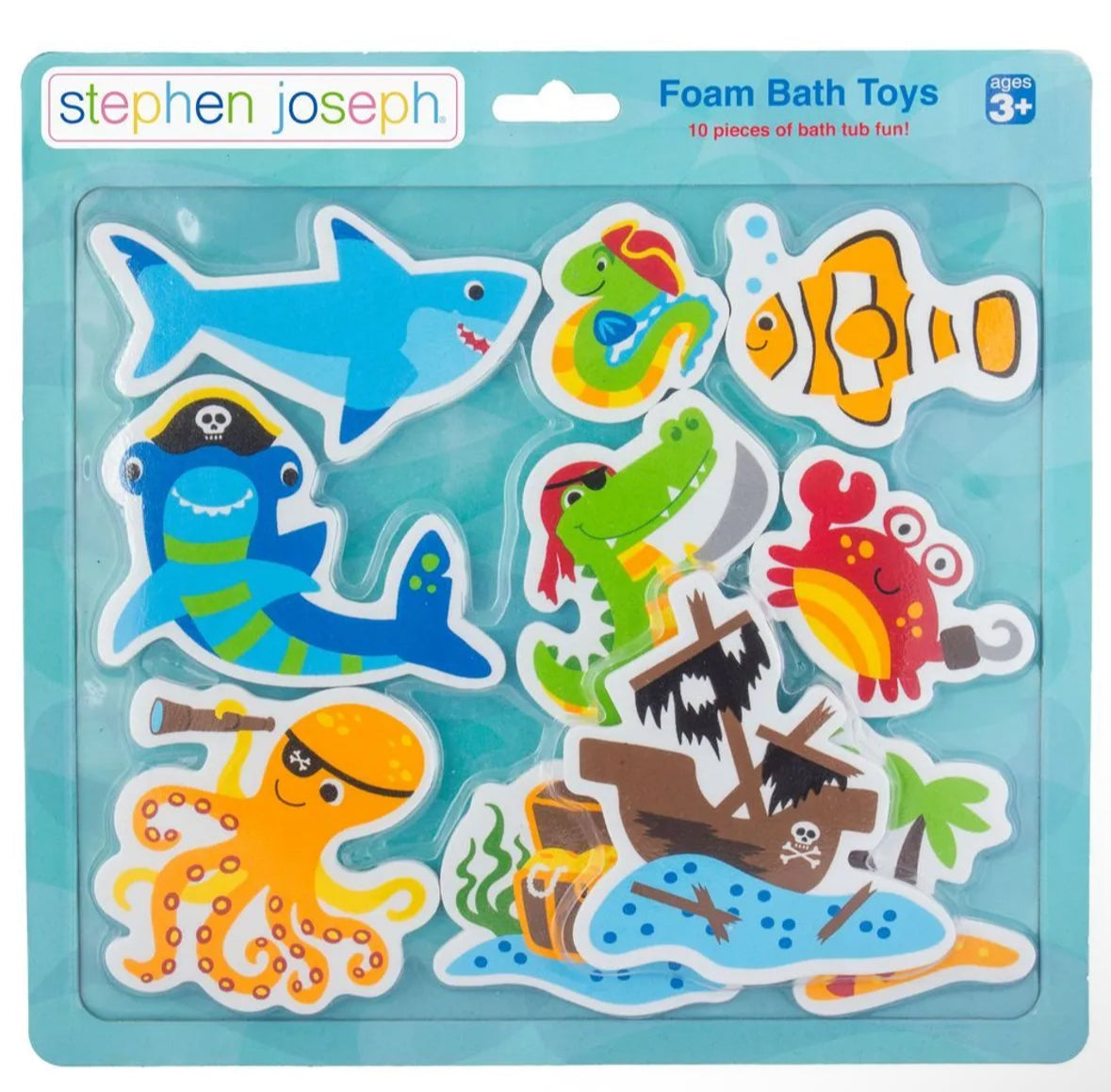Foam bath toy set - 10 pcs