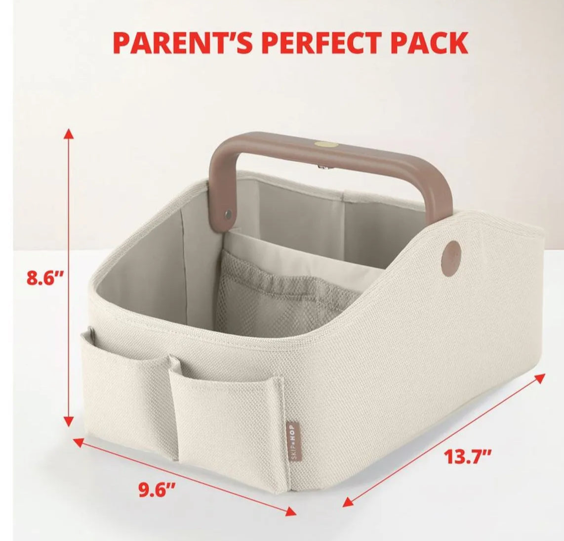 Light up diaper caddy - oat