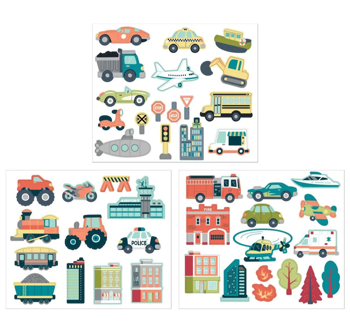 Magnetic playset - transportation