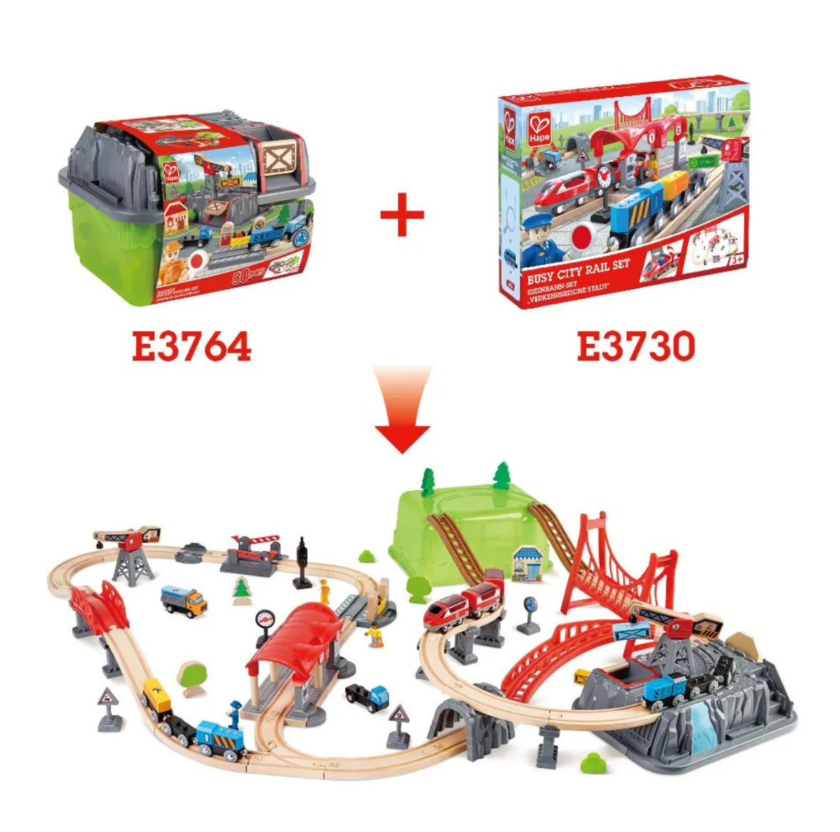 Railway bucket builder set