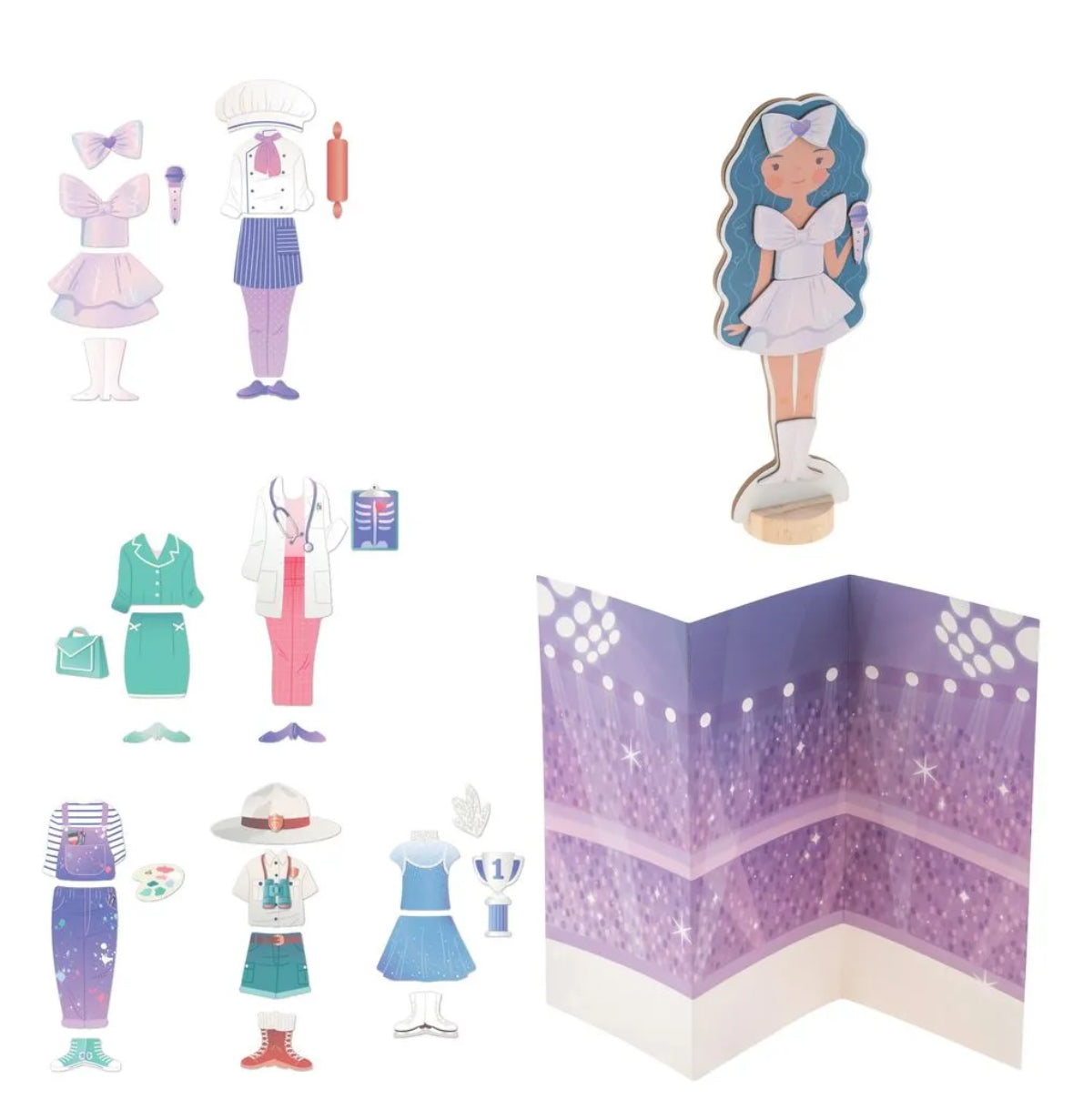Magnetic dress up doll - princess