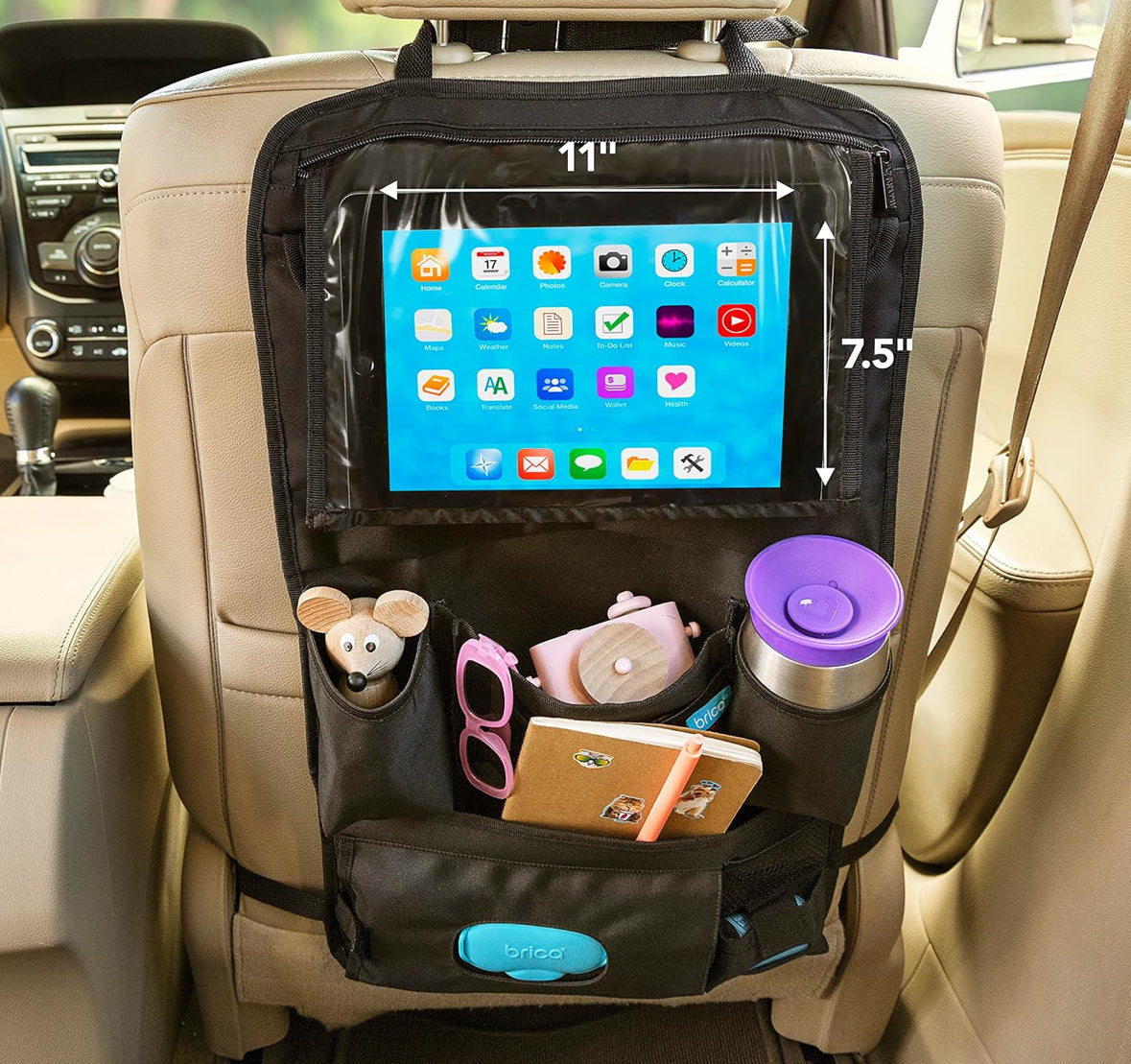Brica backseat organizer with wipes case