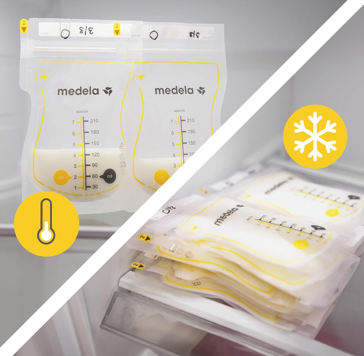 Medela easy pour Breastmilk bags / 100 count