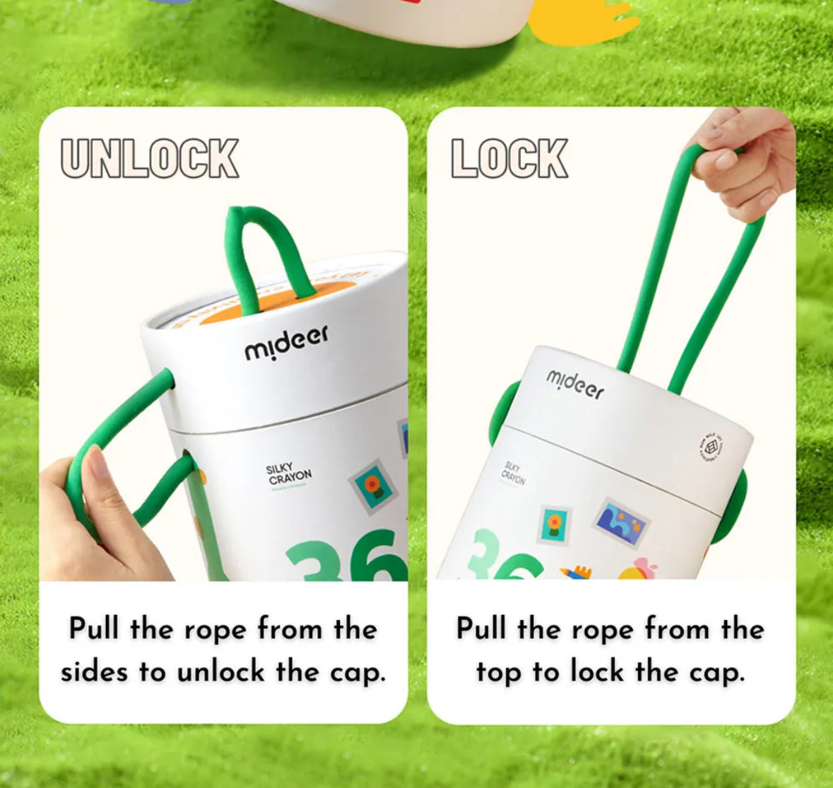 Rotary washable crayons / 12 colors