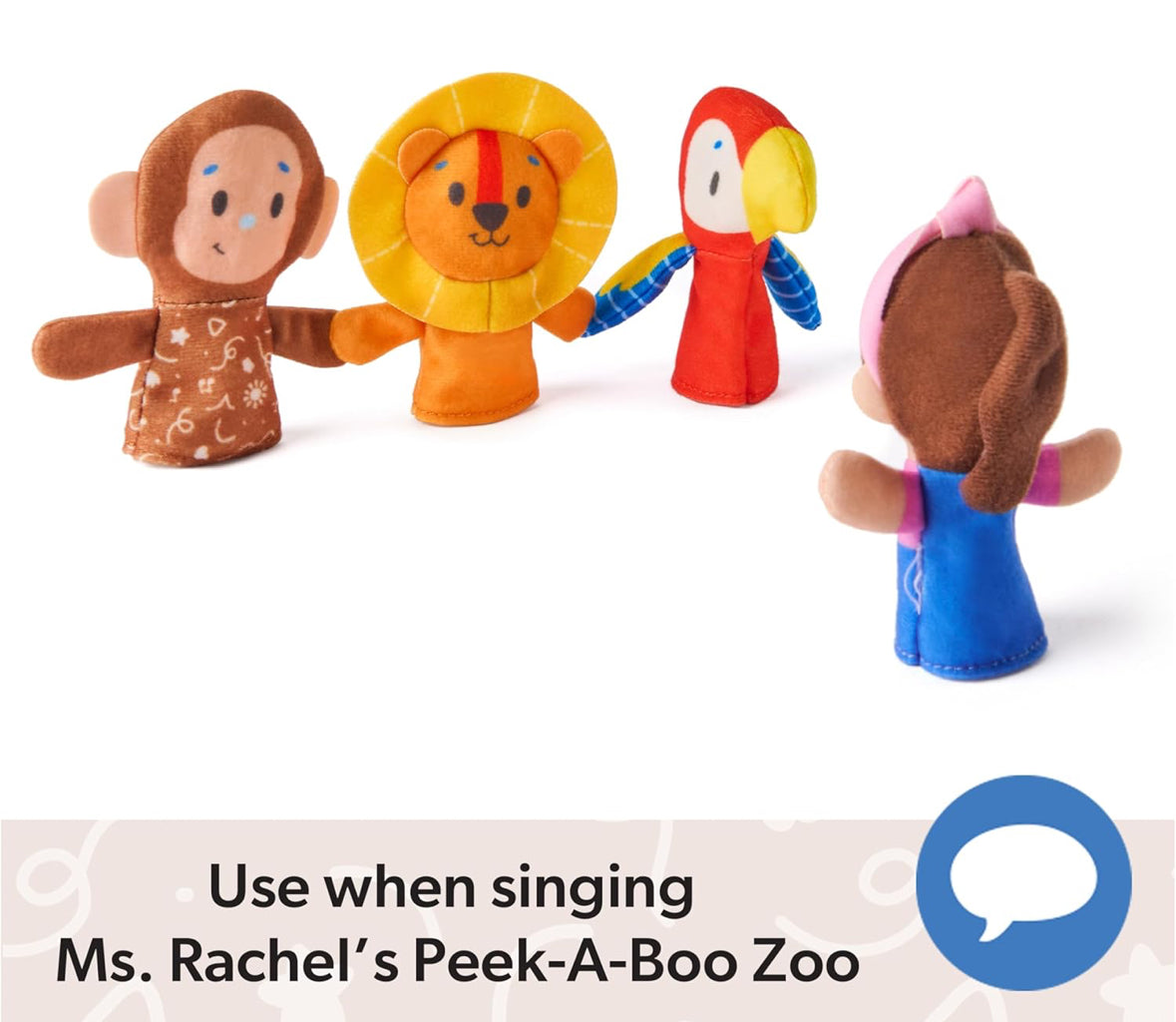 Ms.Rachel finger puppets zoo friends - 4pack