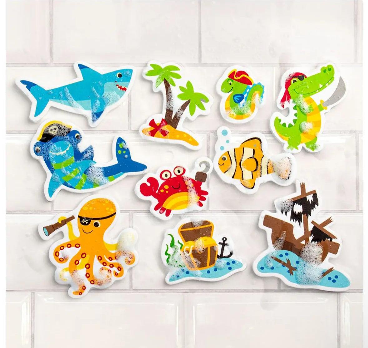 Foam bath toy set - 10 pcs