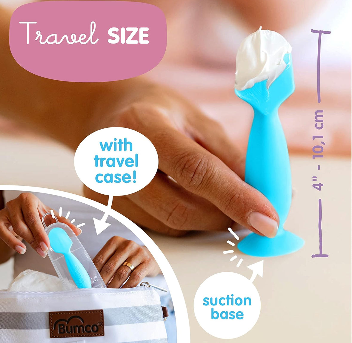 Baby diaper cream brush with case