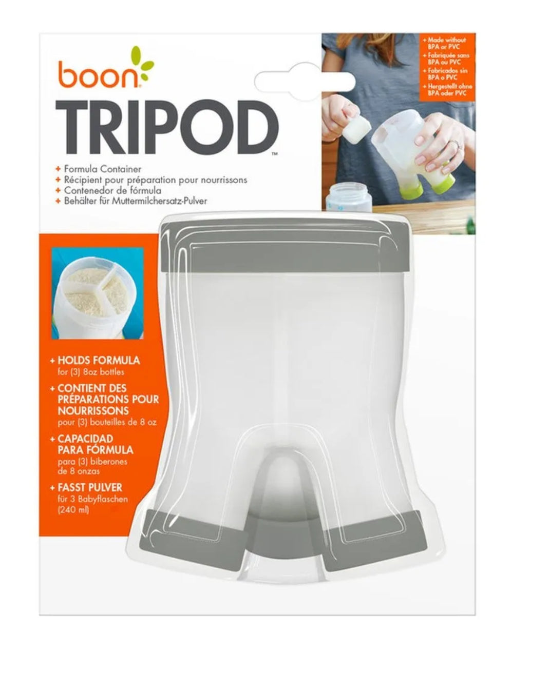 Tripod formula dispenser