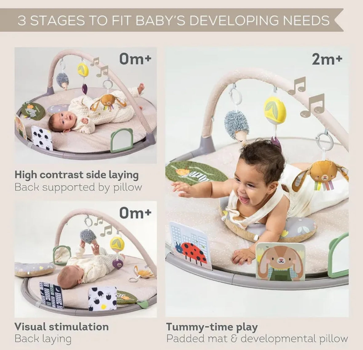 Tummy-time activity gym