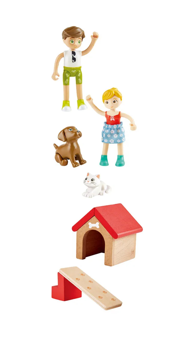 Rock & slide wooden playhouse with sound effects