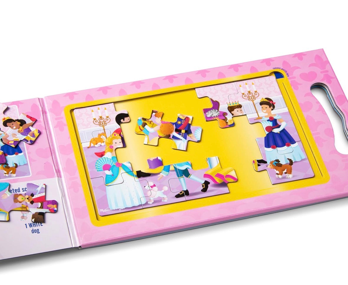 Take-Along Magnetic Jigsaw Puzzle Set - princesses