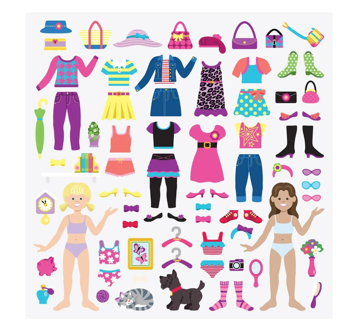 Puffy sticker play set - dress up