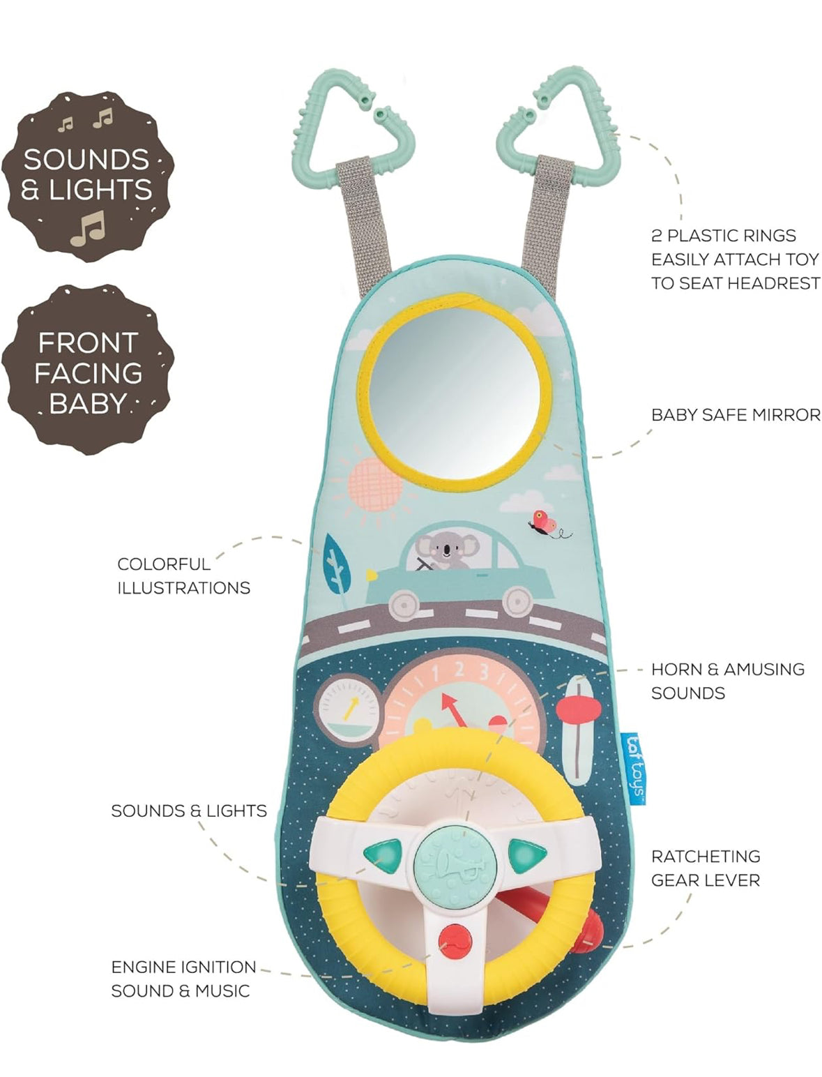 Koala car wheel toy