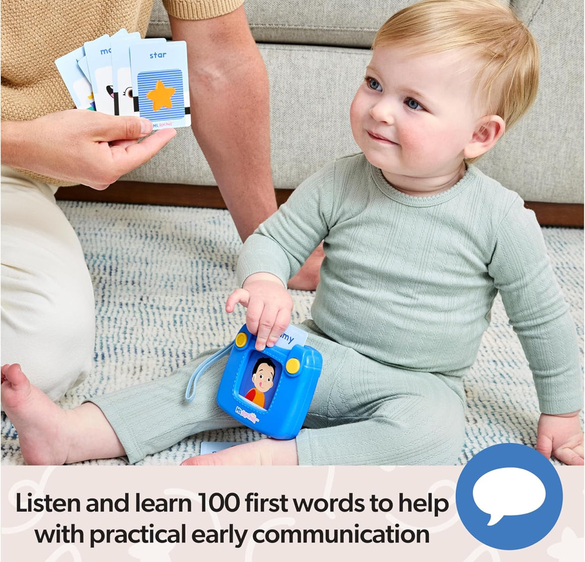 Ms.Rachel first words talking flash cards with electronic reader - 100 words