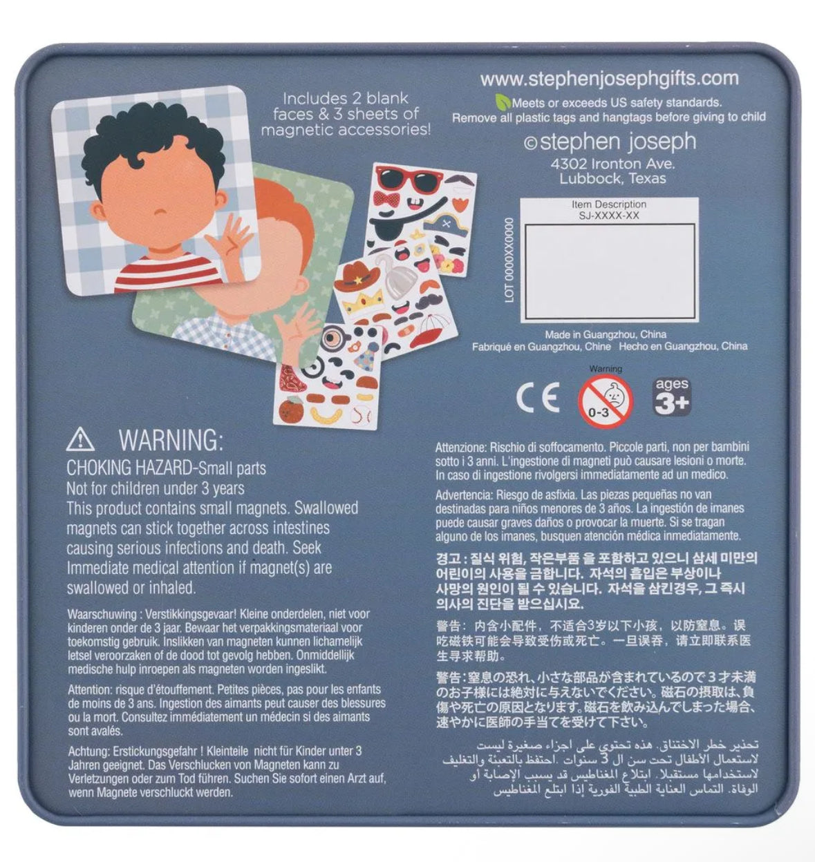 Magnetic funny face Boy set