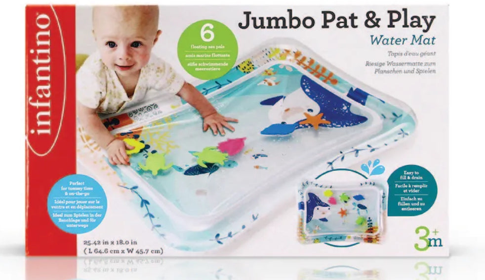 Jumbo pat and play water mat