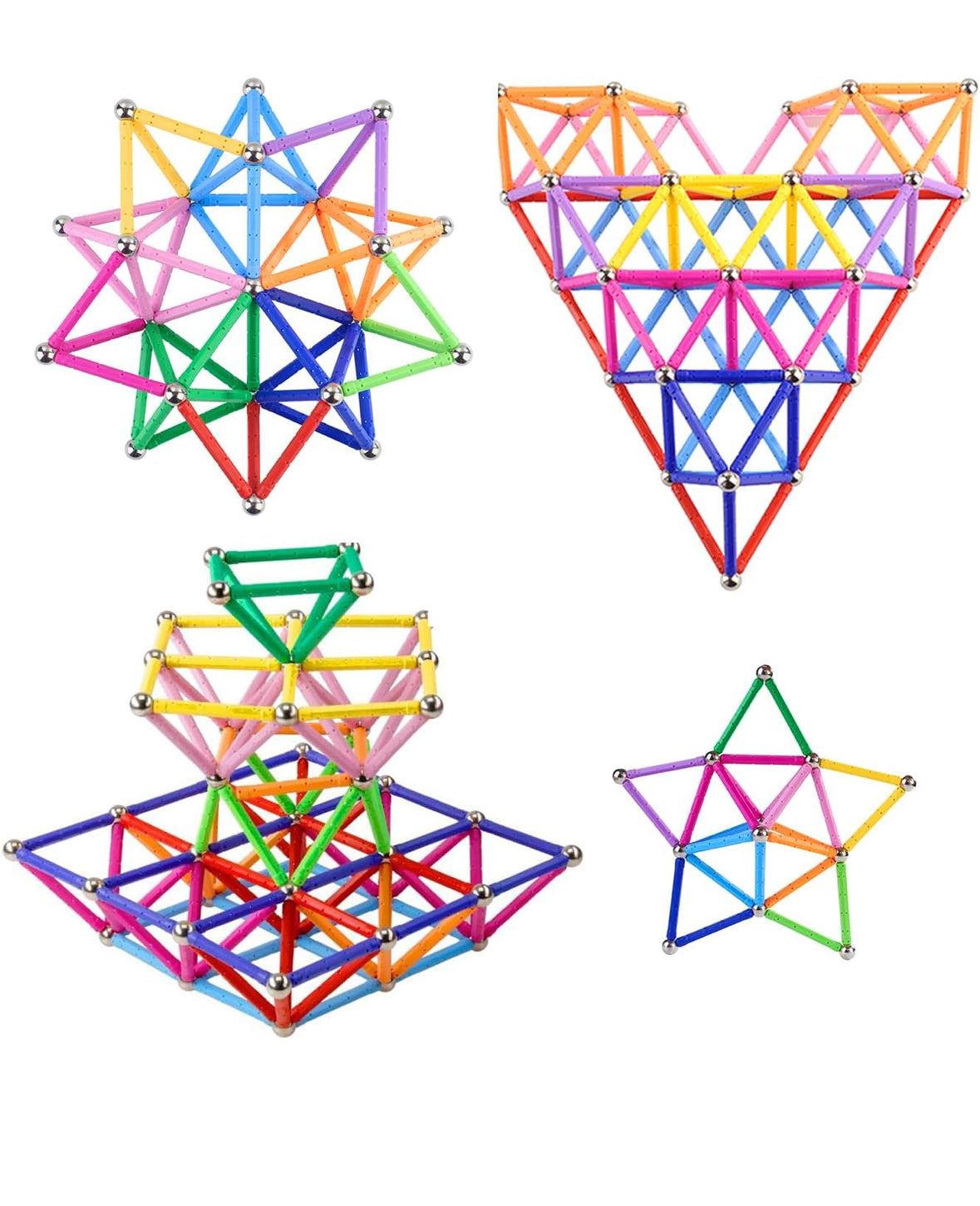Magnetic Building Sticks Blocks - 220pcs