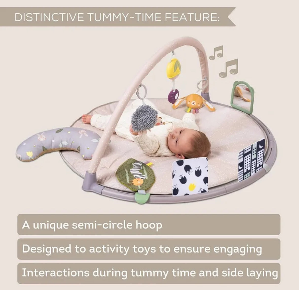 Tummy-time activity gym