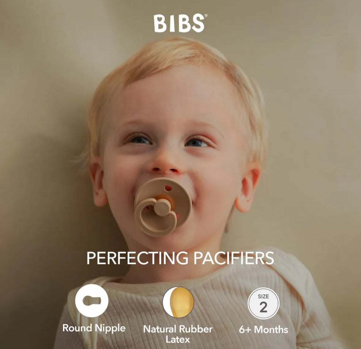 Bibs pacifier- ivory sand vanilla / 4 pcs