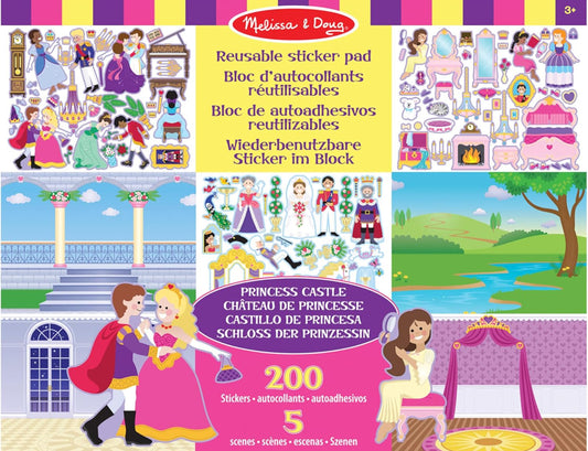 Reusable sticker pad - princess castle