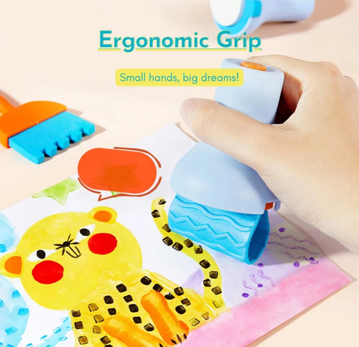 Finger painting tools set