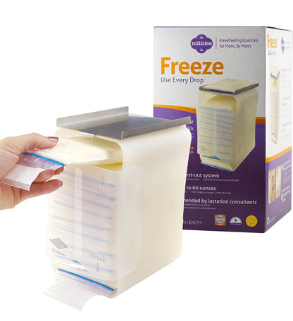 Breast milk storage tower