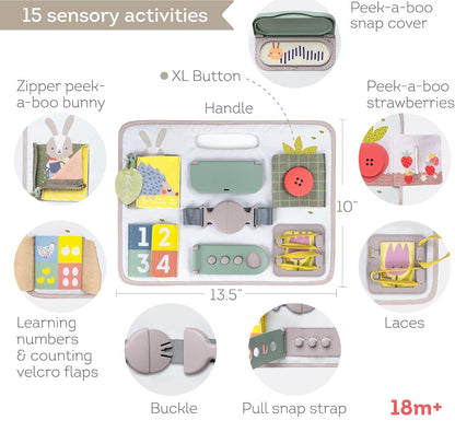 Activity buckles board Montessori toy