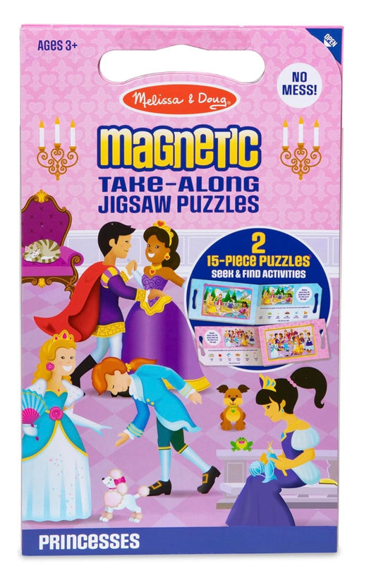 Take-Along Magnetic Jigsaw Puzzle Set - princesses