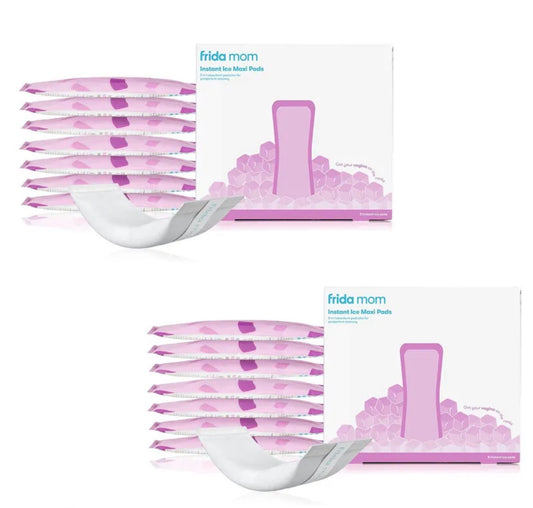 2-in-1 postpartum absorbent perineal ice maxi pads - pack of 2