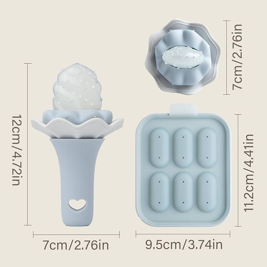 Baby food feeder with freezer tray