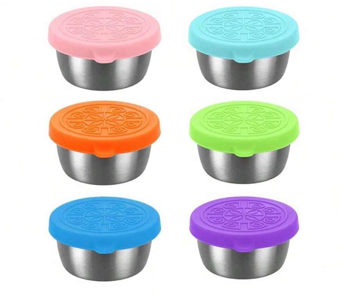 Stainless Steel Condiment Containers - 6 pcs