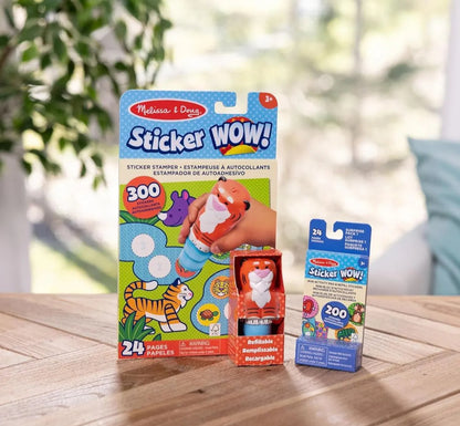 Mini activity pad & refill sticker set - tiger