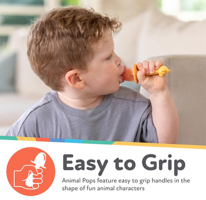 قوالب مصاصات الثلج من Animal Pops - لتخفيف أعراض التسنين 