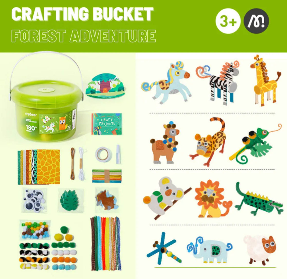 DIY craft bucket - forest adventure- 180 pcs
