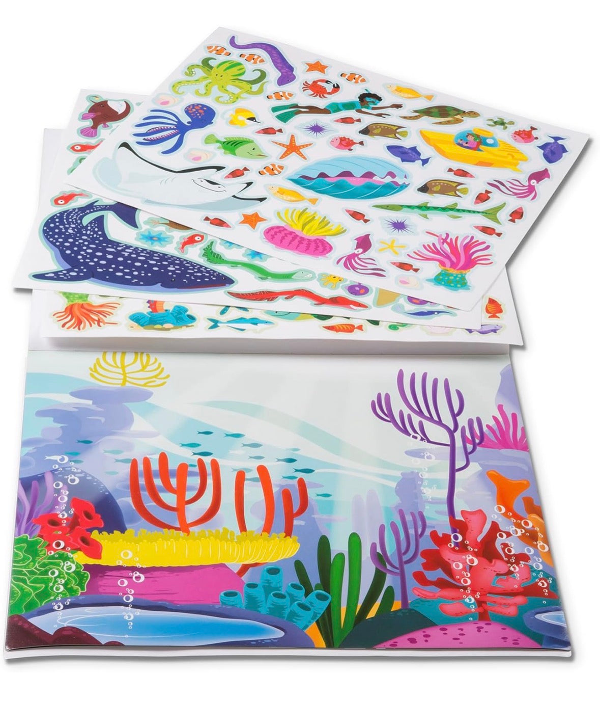Reusable sticker pad - under the sea
