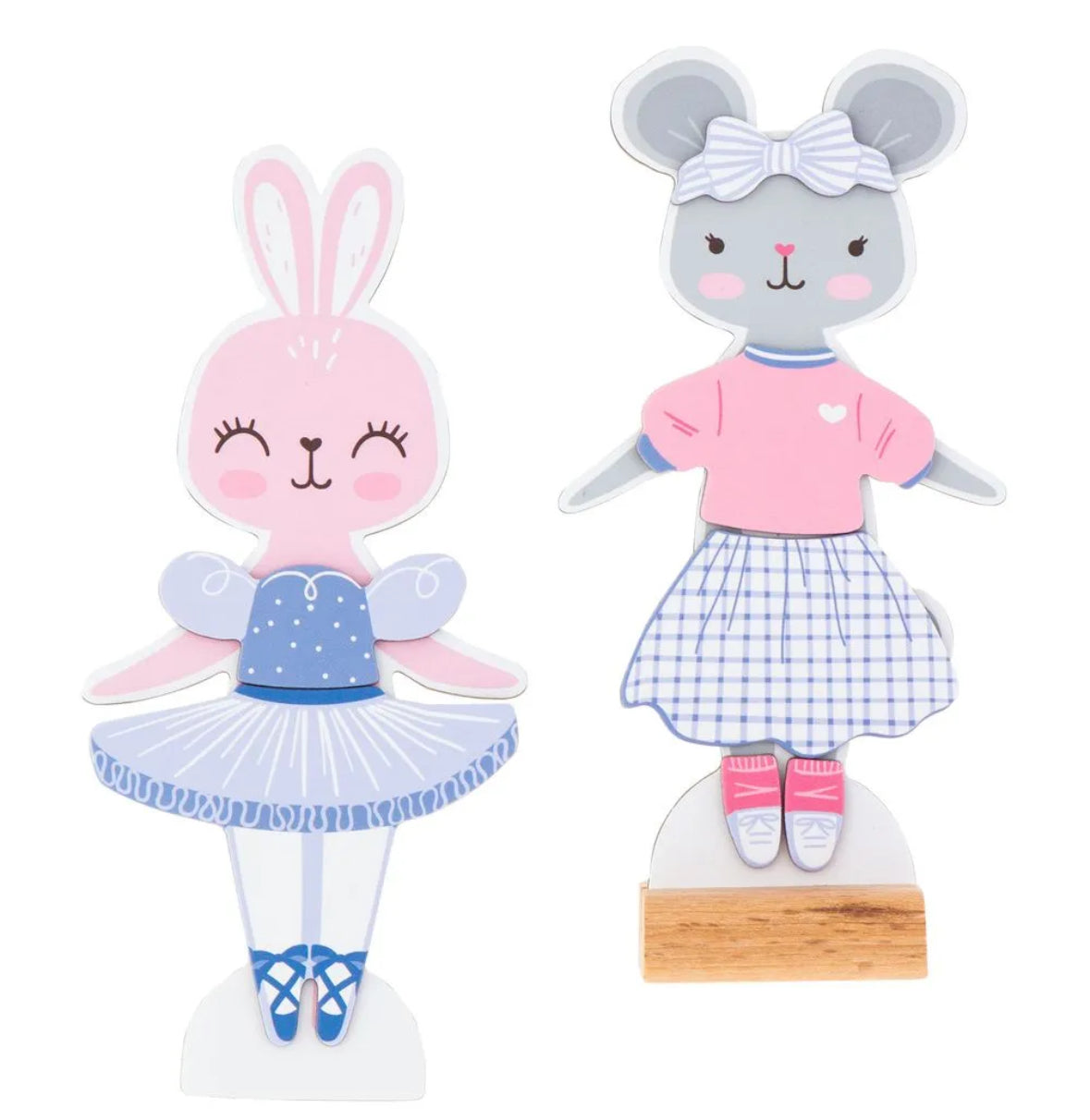 Magnetic dress up doll - bunny&mouse