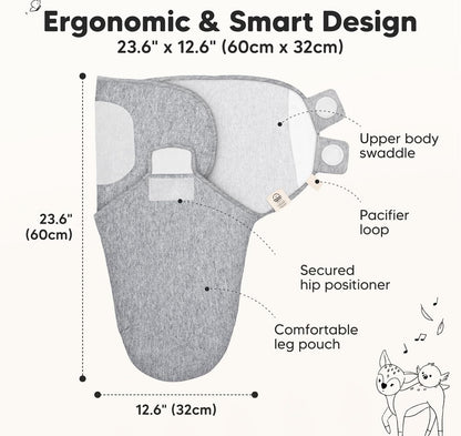 3-Pack Organic Baby Swaddle Sleep Sacks