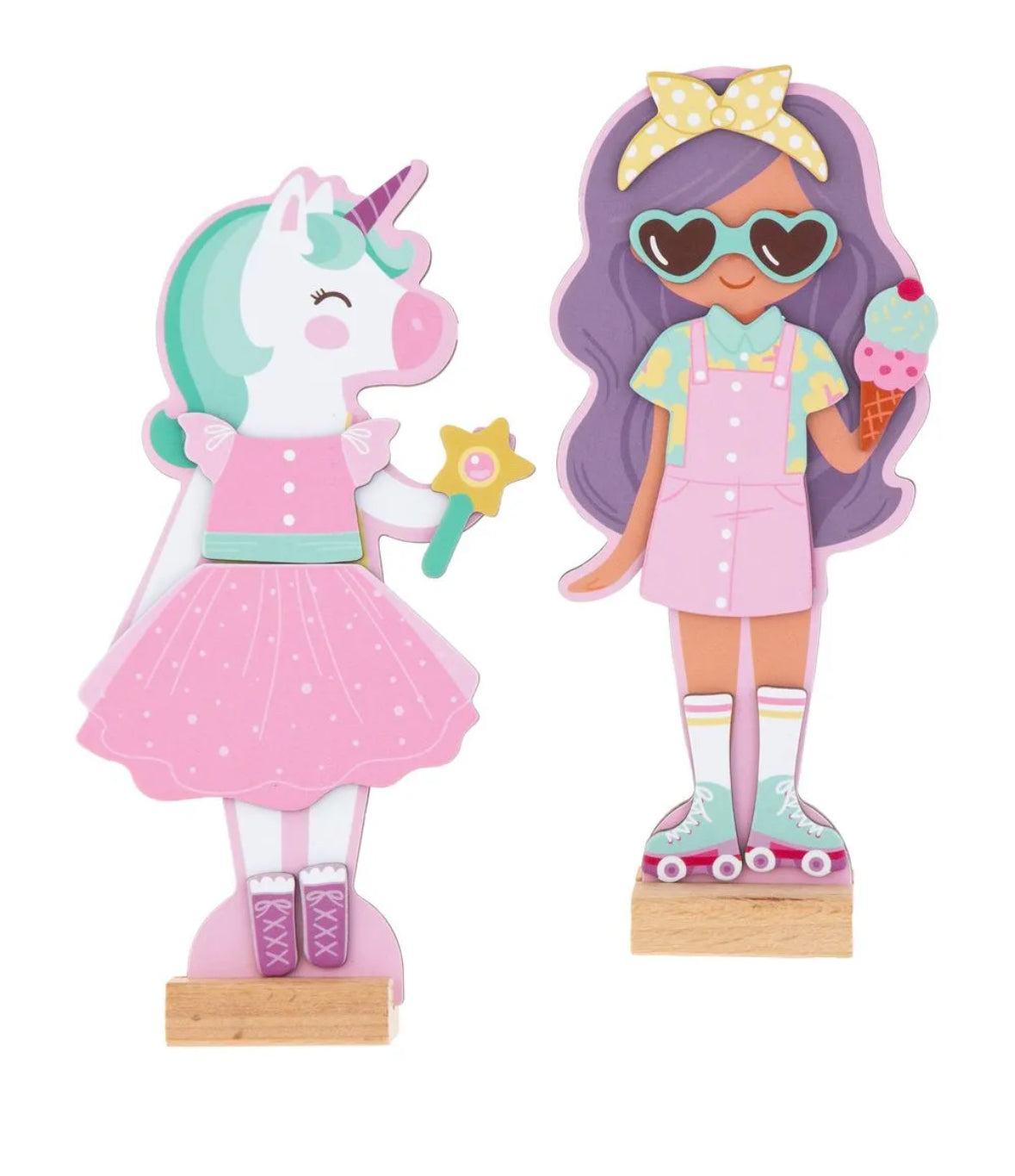 Magnetic dress up doll - unicorn & princess