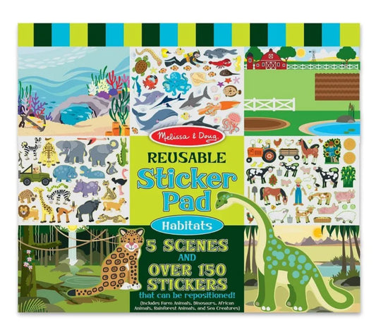 Reusable sticker pad - habitats