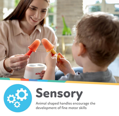 قوالب مصاصات الثلج من Animal Pops - لتخفيف أعراض التسنين 
