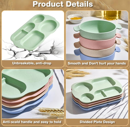 Wheat Straw Dinnerware Cutlery Set - 24 pcs
