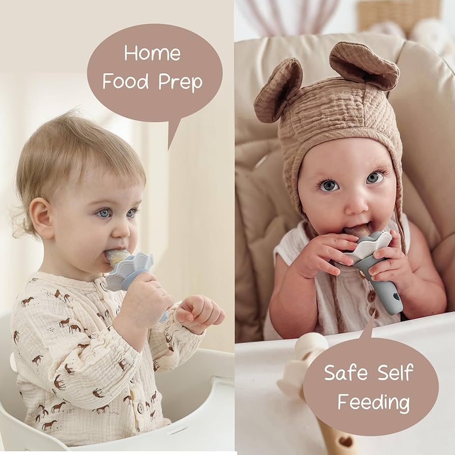 Baby food feeder with freezer tray