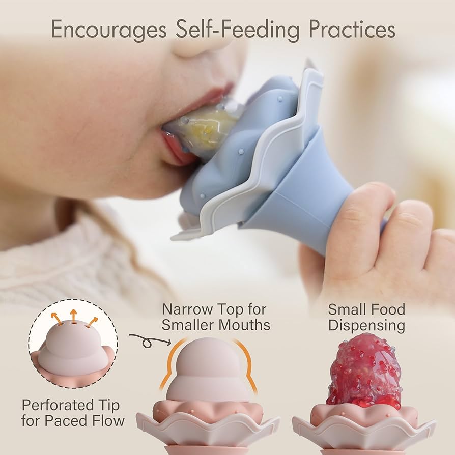 Baby food feeder with freezer tray