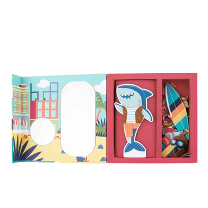 Magnetic dress up doll - shark and gator