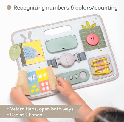 Activity buckles board Montessori toy