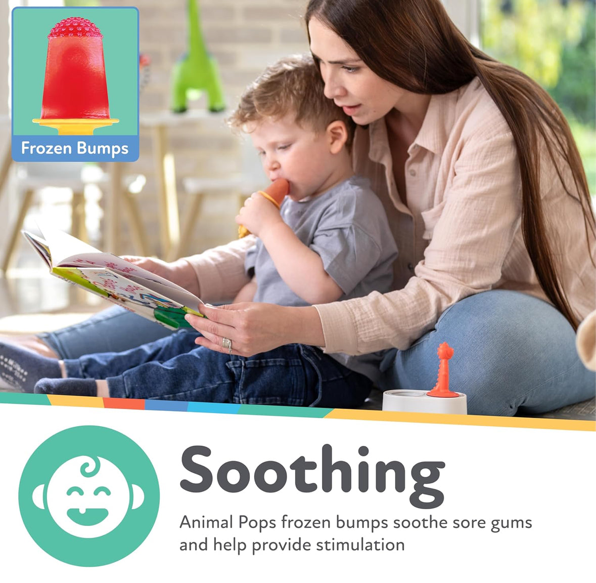 قوالب مصاصات الثلج من Animal Pops - لتخفيف أعراض التسنين 
