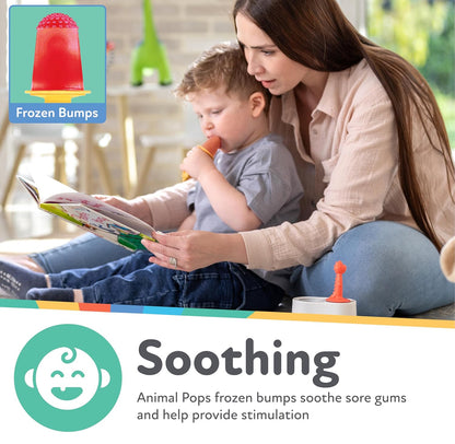 قوالب مصاصات الثلج من Animal Pops - لتخفيف أعراض التسنين 