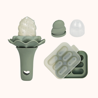 Baby food feeder with freezer tray